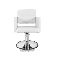 Fauteuil de Barbier Rose Glamour en Acier Inoxydable Durable - Chaise de Coiffure Hydraulique Réglable en Hauteur avec Design Matelassé Diamant pour Salon