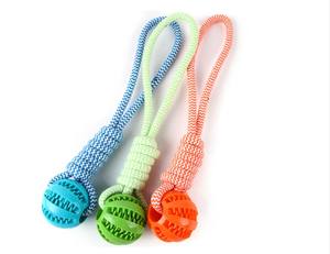 Pelota de Algodón para Masticar para Perros, Juguete de Cuerda para Limpiar los Dientes, Pelota de Goma - Product Image 1