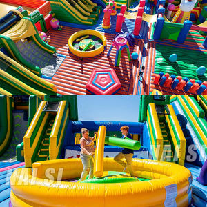 Büyük şişme tema parkı açık Juegos şişme Parque şişme şato oyun alanı büyük sıçrama evleri oyun çocuklar ve yetişkinler için - Product Image 4