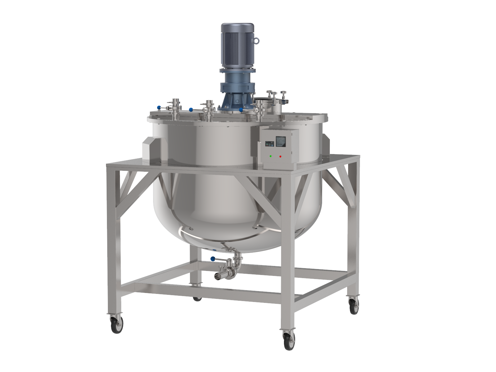 APVO small Lab vacuum homogenizer machine high viscosity cream vacuum emulsifying mixer tank