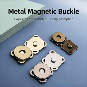 Nouvel Arrivage Boutons Magnétiques Personnalisés en Alliage de Zinc Poli à Motif Floral, à <span class=keywords><strong>Coudre</strong></span>, Boucles Magnétiques Métalliques pour la Fabrication de Sacs - Product Image 1