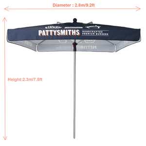 Sombrilla Publicitaria de 4 Paneles para Exteriores, con Logotipo Personalizado por Sublimación, Plegable, para Jardín, Golf, Playa, de Aluminio - Product Image 4