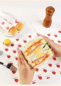 Custom Printed Logo 40g Food Grade Waxed Paper Impervious Bread and Sandwich Wrapping Paper <b>Christmas</b> Cake Mat Size Custom - Product Image 5