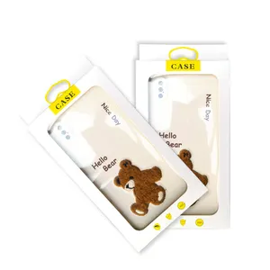 전화 케이스 투명 PVC 뷰 포장 상자, iPhone Samsung용 범용 휴대 전화 케이스 소매 종이 물집 패키지 상자