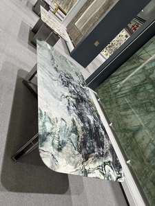 Bàn Ăn Trà Tròn Đá Cẩm Thạch Tự Nhiên Phòng Khách Bàn Cà Phê Đá Cẩm Thạch <span class=keywords><strong>Onyx</strong></span> Xanh Nhạt Khung Chữ T - Product Image 3