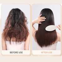 Nuevo Producto, Empaque Personalizado, Cepillo para Extensiones de Cabello con Cerdas de Jabalí Recubiertas de Nailon Blanco y Mango de Madera