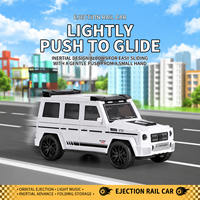 Ensemble de jouets de piste de course pour enfants avec voitures SUV transformables, version sans lumière ni son, mini-lanceurs de voitures à friction