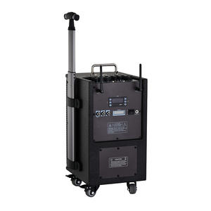 Oumeishoms-k6 Paire de haut-parleurs portables sans fil en bois de 6 pouces avec tige de traction, audio bidirectionnel, crossover, prise en charge de la carte mémoire - Product Image 2