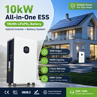 Onduleur 10KW avec batterie intégrée 10KWH Lithium Ion Plug and Play Systèmes de stockage d'énergie par batterie Honebattery Sortie 230Vac