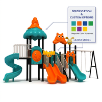 SageDelightRides Ensemble de jeux d'extérieur en gros avec toboggan, balançoire et tunnel pour enfants, en LLDPE et tubes en acier, pour complexes balnéaires en bord de mer, vente en gros
