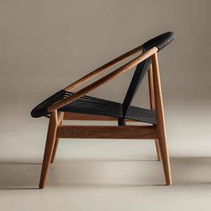 Chaise de jardin moderne en bois massif, ronde, durable, pour villa, cour, balcon, terrasse - Product Image 3