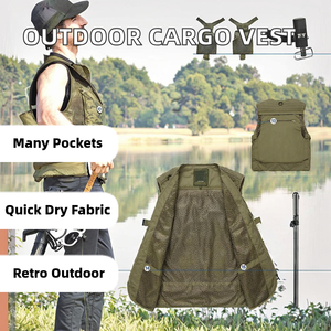 Chaleco Cargo Vintage de Invierno para Hombre, Estilo Safari, Multibolsillos, para Trabajo al Aire Libre, Pesca, Senderismo, Secado Rápido, Transpirable y Ecológico - Product Image 2