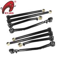 KYJKS 4*4 Bras de suspension avant inférieurs réglables en acier de haute qualité, kits de levage sport à bras long, noirs, garantie 2 ans, Jeep JL 07-18