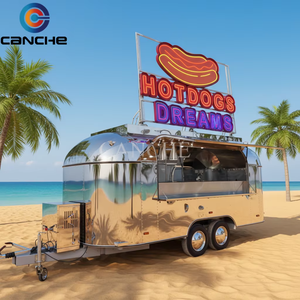 Nouveau style de camion de cuisine mobile pour bonbons, desserts, hot-dogs, pizzas, glaces, bar mobile, remorque alimentaire, acier inoxydable, snack, restauration rapide - Product Image 3