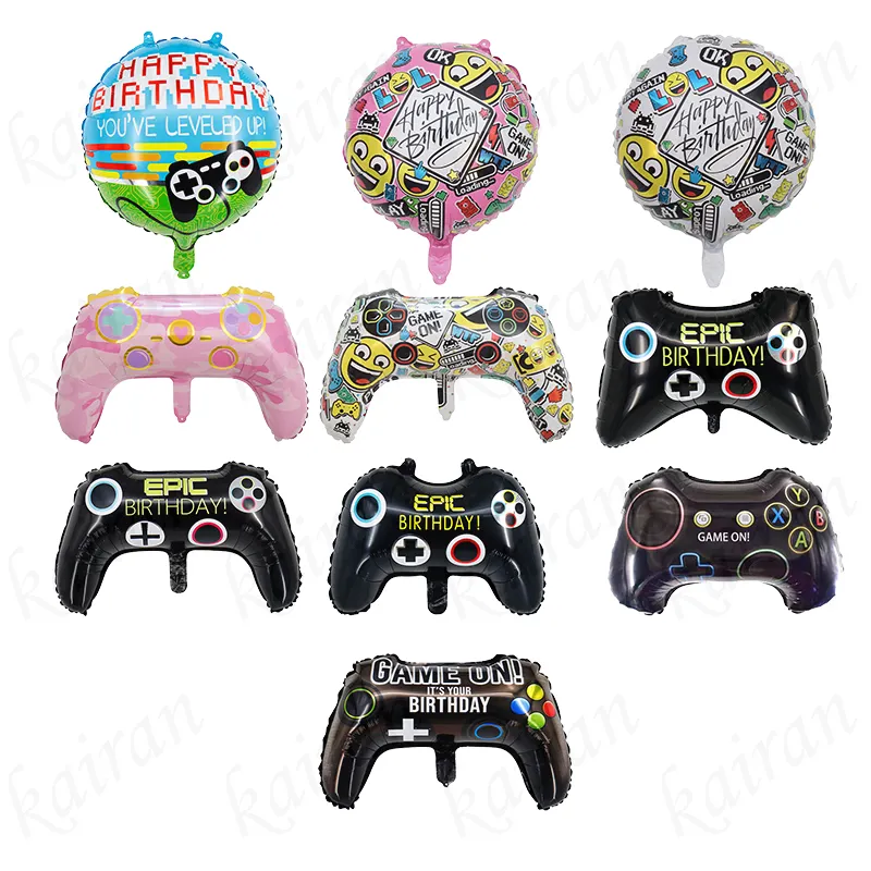 New Arrival Game Controller Foil Balloons Globos For Happy Birthday Video Game Party Decoration Game On Balloon Juego De Globo