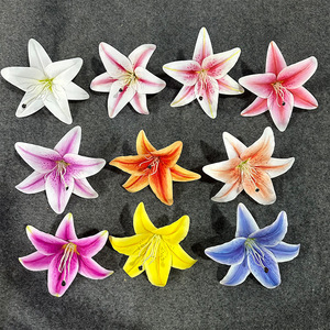 Têtes de fleurs de lys artificielles en soie, décorations de mariage réalistes, accessoires de photographie en extérieur, décoration intérieure - Product Image 2