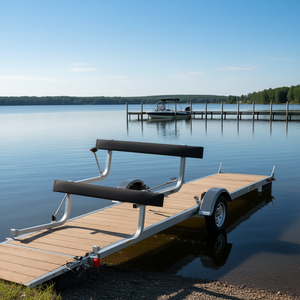 2 piezas de guías de acero inoxidable de 60 pulgadas con acolchado de alfombra, piezas de montaje para remolques de embarcaciones, embarcaciones acuáticas, esquí acuático y veleros - Product Image 2