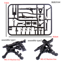 Figuras en Miniatura, Accesorios de Juguete para Armas, Pistola de Plástico para Armar, Réplica de AK 47, Armas de Fuego en Miniatura, Juego de Bloques de Construcción