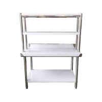 Table de travail commerciale à haute capacité de vente, étagère de table, étagère de banc, en acier inoxydable, robuste, modulaire, extensible, capacité de charge de 300 kg/m