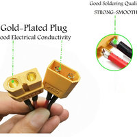 موصل Amass XT60 مخصص ذكر وأنثى مع سلك سيليكون 12AWG 14AWG لطائرات RC بدون طيار وبطاريات FPV