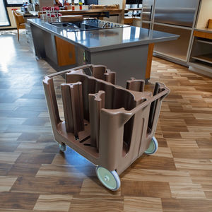 Chariot de transport de plat et de bol en plastique réglable Chariot de collecte de plaque de restauration durable pour hôtels et restaurants - Product Image 1