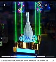 Présentoir de Bouteille LED XO Écologique, Recyclable et Rechargeable pour VIP avec Éclairage Laser