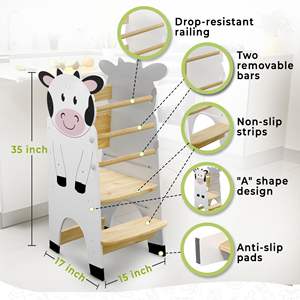 Torre de Aprendizaje de Madera para Bebés, Torre de Aprendizaje Ajustable para Niños Pequeños, Torre de Aprendizaje de Madera para Cocina - Product Image 3