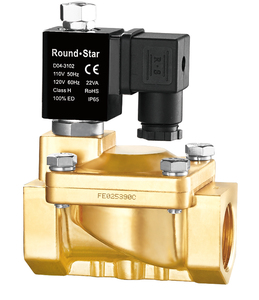 Solenoide de Acción Directa de Latón Sin Plomo Certificado Serie NRSP-K 1/8'-2' AC220V DC24V Normalmente Abierto - Product Image 1