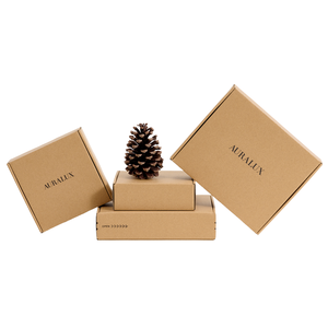 Cajas de Envío de Joyería de Papel Corrugado Ecológicas Auralux, Recubrimiento UV, Relieve, Forro de Esponja, Plegables, Rígidas - Product Image 4