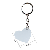 20 PCS/Lot Cadre photo imprimé double face personnalisé Porte-clés vierge par sublimation Porte-clés cadre photo métal aluminium pour bricolage