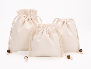 Bolsa de Lona de Algodón Ecológica con Cordón, Bolsas de Algodón Impresas Personalizadas para Empaque, Bolsa de Almacenamiento Reutilizable al por Mayor con Logotipo - Product Image 6