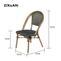Chaise de pique-nique empilable en plastique et aluminium, petite villa, jardin, café, salle à manger, meuble d'extérieur