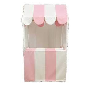 Tienda de campaña <span class=keywords><strong>con</strong></span> forma de soporte de mercado de lona de algodón blanco o juguete para jugar a las casitas para niños juegos de interior y exterior - Product Image 1