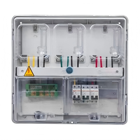 Boîtier de distribution monophasé 3 voies en acier inoxydable thermolaqué avec verrouillage croisé, indice de protection IP65, pour usage extérieur résidentiel, résistant à la corrosion
