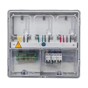 3-Way Single-Phase PC Electric Meter Box with <b>Padlock</b> Flame Retardant Outdoor 3-Way Single-Phase PC Electric Meter Box - Product Image 1