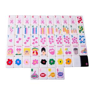 Tuiles de Mahjong Personnalisées Baddie Black XL Mega <span class=keywords><strong>Pop</strong></span> Divas, Luxe Moderne, Acrylique Sculpté Double Face, pour Réunions d'Amis, Vente au Détail et en Gros - Product Image 2
