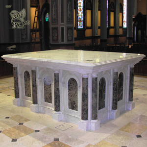 BLVE personnaliser sculpté à la main prières religieuses <span class=keywords><strong>église</strong></span> autel pierre marbre autel table pour <span class=keywords><strong>église</strong></span> - Product Image 4
