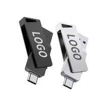 Clés USB 3.0 Métalliques Rotatives à Logo Personnalisé USB3.0 Haute Vitesse TYPE-C OTG 8GB 16GB 32GB 64GB 128GB