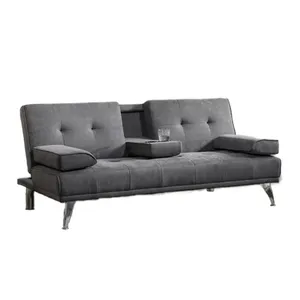 Fábrica al por mayor precios bajos perezoso multifuncional extraíble futón convertible 3 plazas sofá cama plegable sofá cama