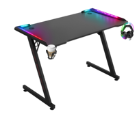 Bureau de jeu robuste à pieds droits, capacité de charge de 80 kg, bureau assis-debout RGB Esports, électrique, personnalisable, OEM, prix abordable