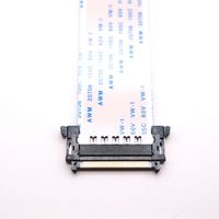 Werkseitig mit zwei Anschlüssen und Haken Goldplattierung41/51-polig 0,5mm FFC/FPC-LVDS-Flach kabel für Bildschirm OEM ODM Accept 41/51 Pin