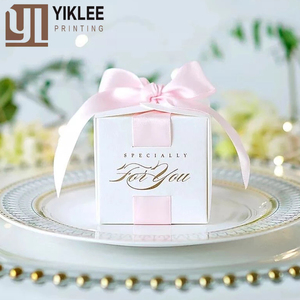Christmas Baby Shower Birthday Event Wedding Favors Gift Box Souvenir Packaging Creative Square Case With Ribbon Candy Boxes