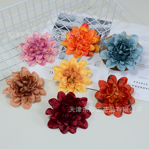 Dongchen Crafts Artificial Dahlia Flowers Silk Autumn Colors For <b>Home</b> <b>Decor</b> Wedding Props - Product Image 4