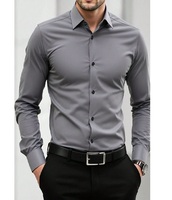 Conjunto de camisa y pantalón formal para hombre, traje de negocios de manga larga para oficina, uniforme suave, transpirable y ligero para primavera y verano