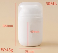50ml 100mL Loción Botella sin aire PP Subpaquete de viaje portátil Japonés Pequeño Fat Pier Botella de esencia ovalada