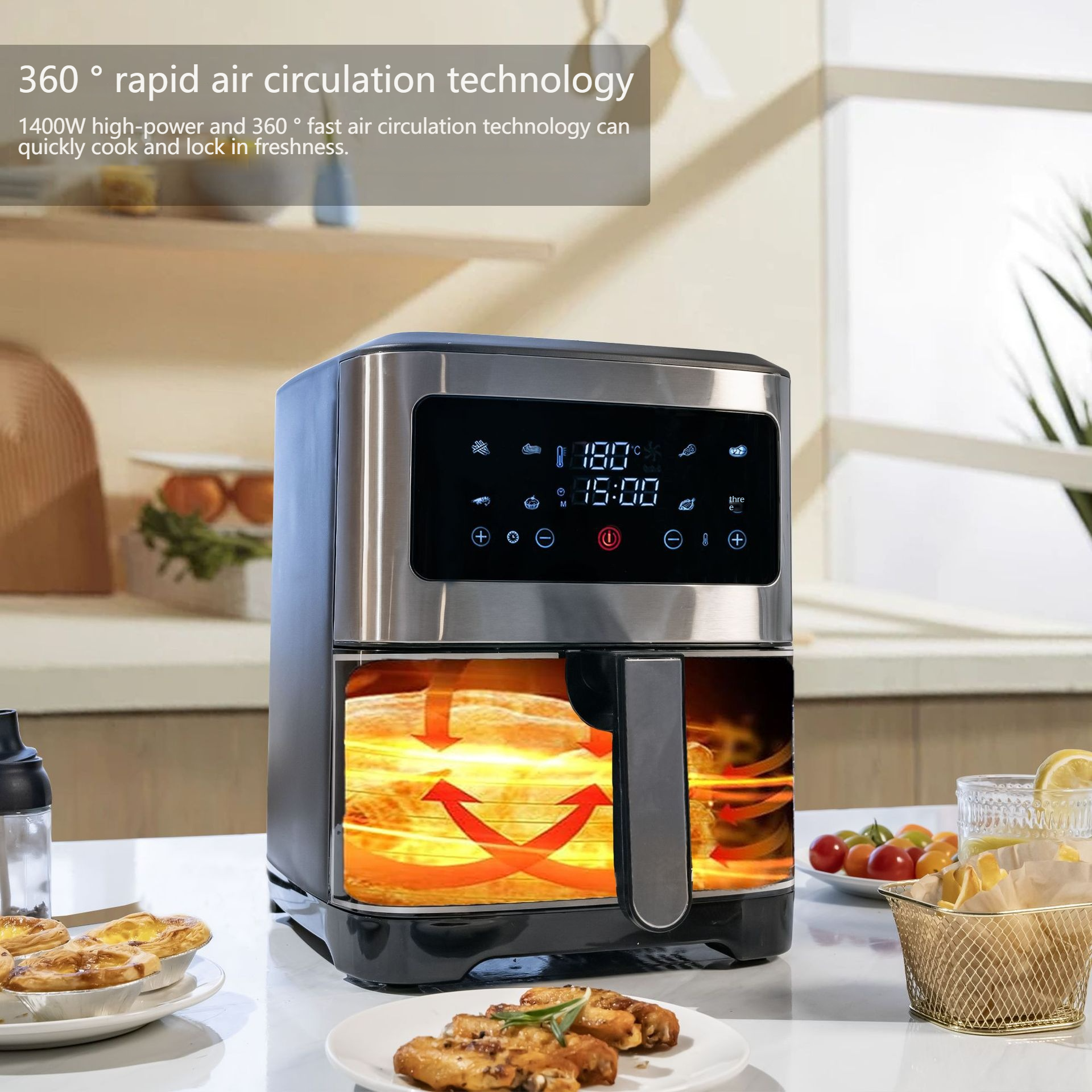 Nirva ZX08 6.5L Electric Air Fryer Oven - Modern Smart Kitchen