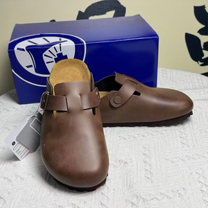 Sabots et mules de créateur en liège et cuir véritable, style <span class=keywords><strong>Birkenstock</strong></span>, pour femmes et hommes, de haute qualité, antidérapants, en <span class=keywords><strong>daim</strong></span>, pour la plage - Product Image 4