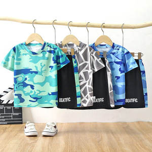 Ensemble de vêtements d'été pour enfants 2204, t-shirts à manches courtes pour garçons, ensemble de sport, vêtements à séchage rapide pour filles, vêtements pour enfants, vente en gros en stock - Product Image 1