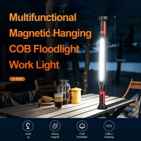 Lámpara de Trabajo Recargable COB Multifuncional Tipo C, Magnética, Giratoria 360°, con Gancho Digital para Reparación de Automóviles, Camping y Emergencias