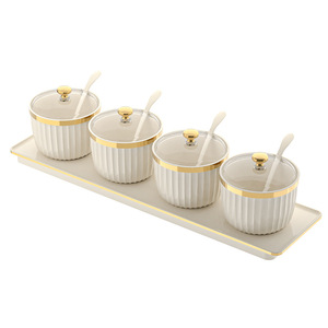 Rongda Spice Jar Set 3Pc With Lids And Spoons For <b>Kitchen</b> <b>Storage</b> - Product Image 5